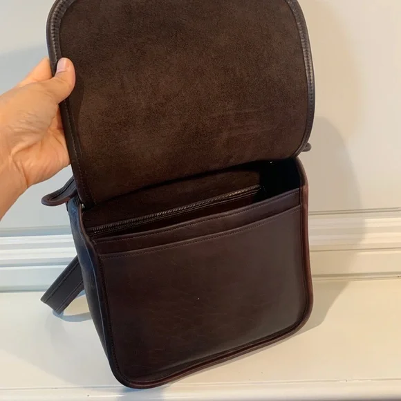 Vtg Coach NYC saddle flap 1970 bag - Picture 3 of 10